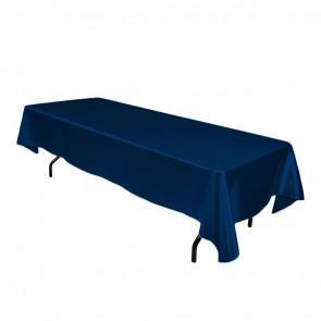 Linen: Navy Blue Rectangular Tablecloth 60