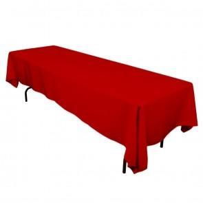 Linen: Red Rectangular Tablecloth 60