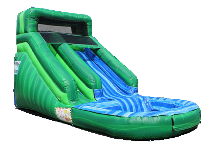 14' Green Marbel Water Slide with Pool 500 11'x25'