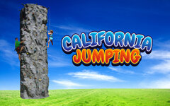<font color=red><b>24 ft Mobile Rock Wall <font color=blue><br><large>California Jumping's Mobile Rock Wall Rentals