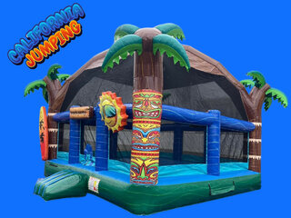 <b><font color='red'><b>Beach Party Bounce House<font color='blue'><br><large>20x20 BIG Bounce House <br></large></font></b></font></b>