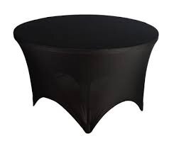 Black 5ft Round Tablecloth