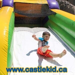 bouncy caste waterslide