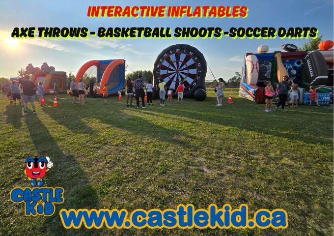 Interactive Inflatable Games & Sports Challenges - Castle Kid Rentals Toronto & Durham Region