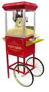 Popcorn Machine with Cart 8oz Red