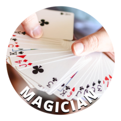 Magician walking magic