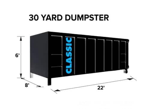 30 Yard Household Dumpster $625 + Service Location Fee