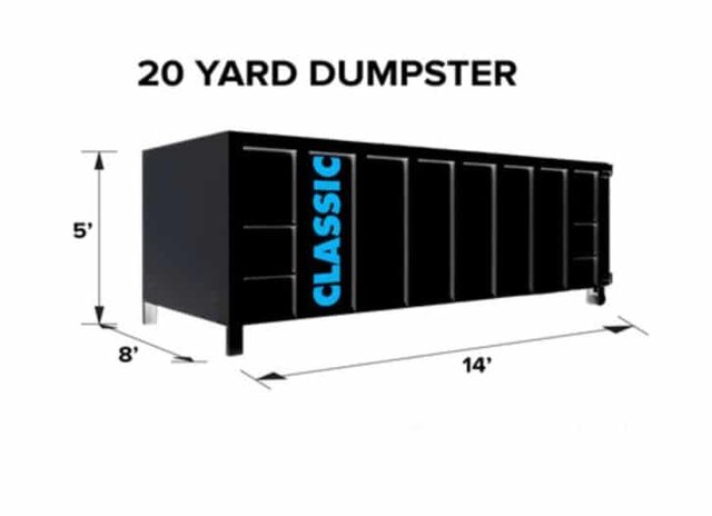 20 Yard Construction Dumpster $775 + Service Location Fee