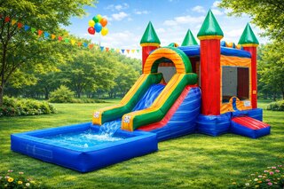 Marble Castle Combo with Splash Pad