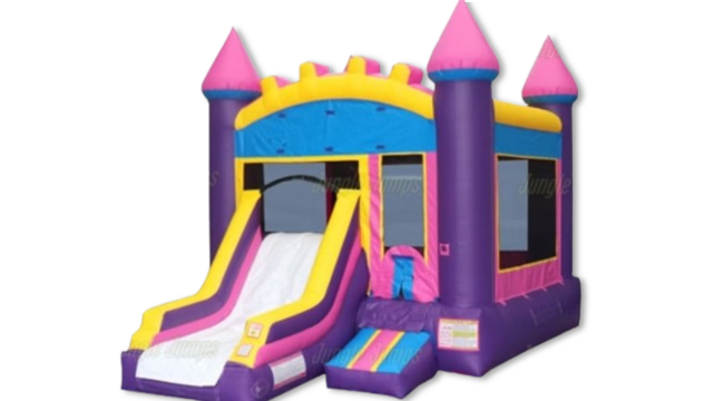 Purple Bounce House Combo with Slide