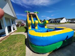 18 ft Tropical Plunge Water Slide Wet/Dry