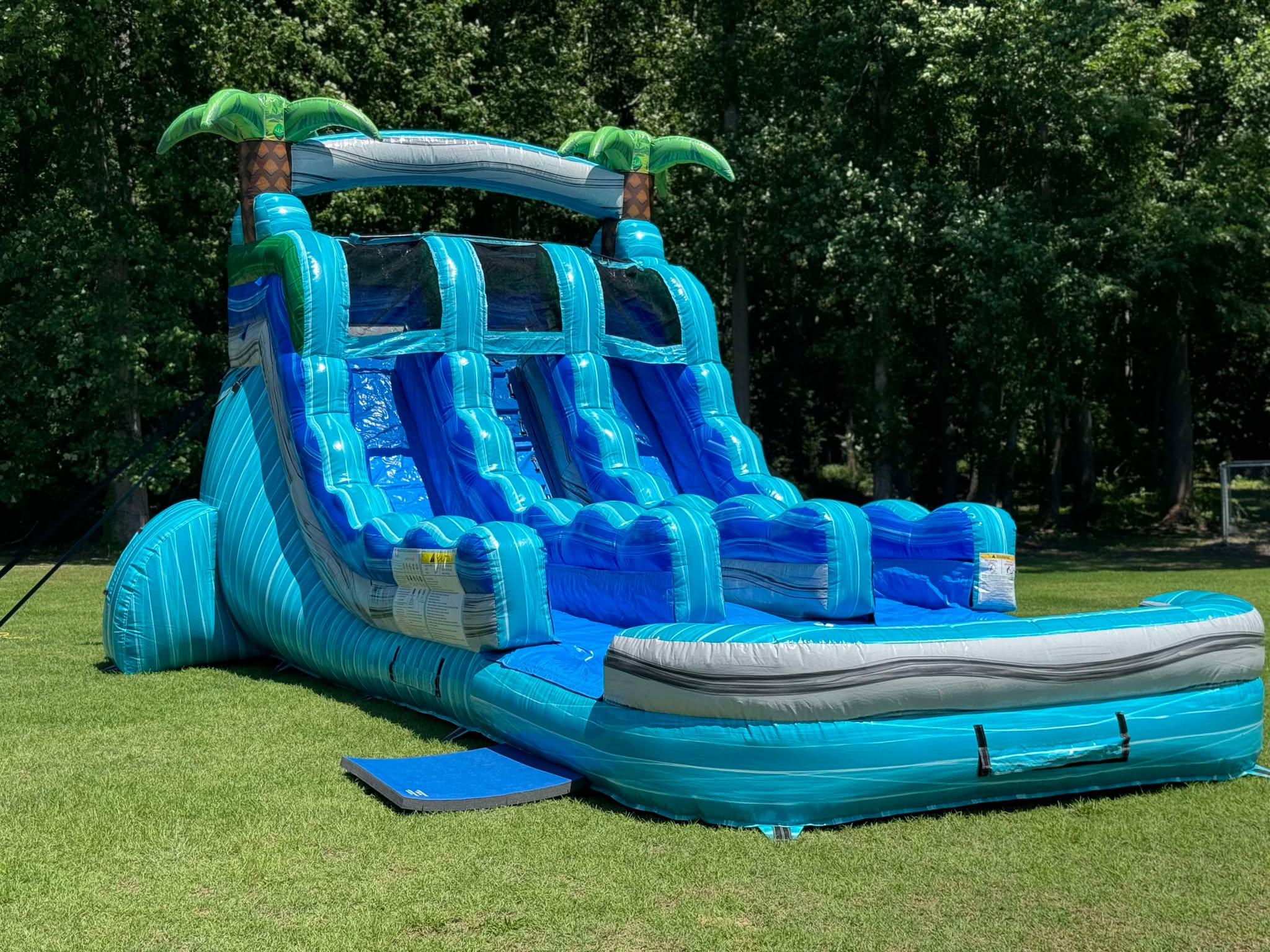 Inflatable water slide inflatated for a birthday party in hertford, nc