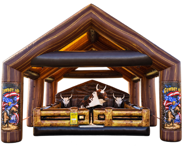 Mechanical Bull with Western Style Tent