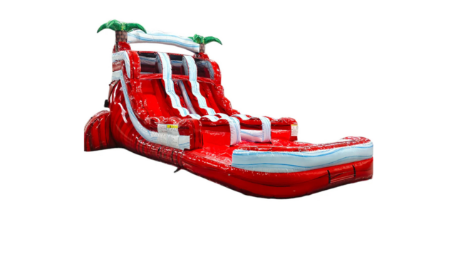 16ft Ruby Rush Center Climb Slide With Pool