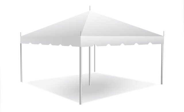 15x15 White Top Pole Tent