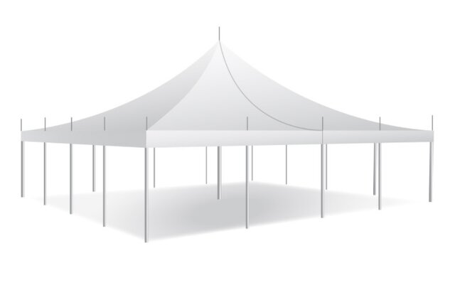 30x30 White Top Pole Tent