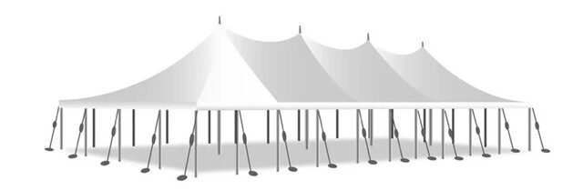 40x100 White Top Pole Tent