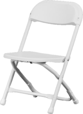 Children's White Folding Chair