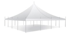 40x40 White Top Pole Tent