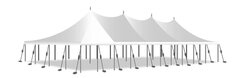 40x100 White Top Pole Tent