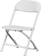 Children's White Folding Chair