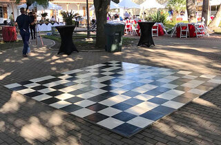 Black & White Checkered Dance Floor