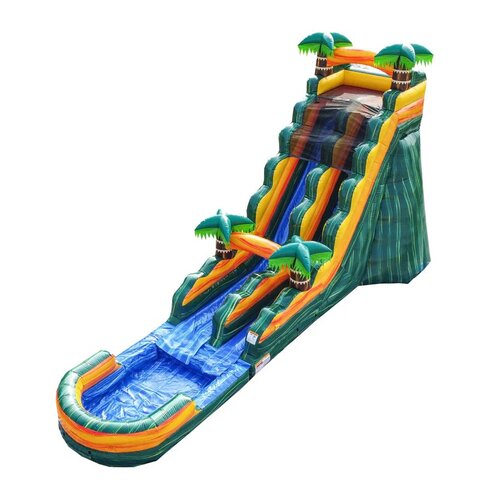 giant water slide with deep pool rental