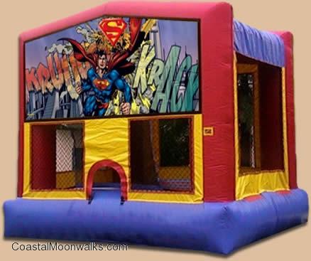 Superman Inflatable Bounce Moonwalk