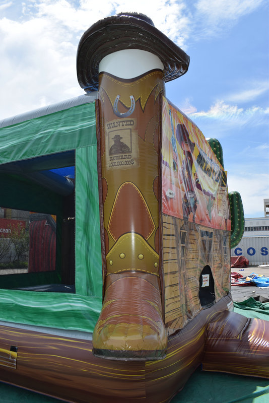 boot cowboy cactus theme bounce house in jacksonville florida