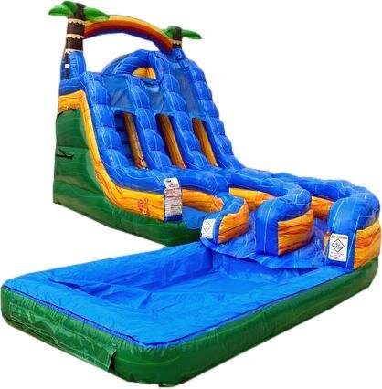 18ft Tropical Curvy Water Slide SL307