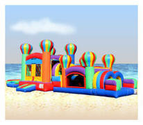 Balloon Water Slide Obstacle Course