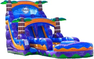 18ft Hurricane Dual Lane Water Slide
