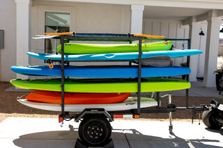 ALL INCLUDED with Paddleboards, Kayaks, & Custom Built Trailer Hauler
