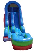 15' Tall Retro Rainbow Wet Inflatable Slide 