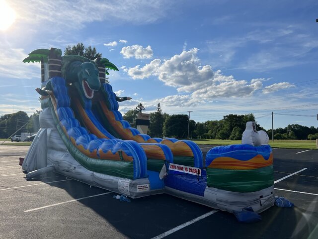 Dinosaur Bounce House With Slide Wet/Dry