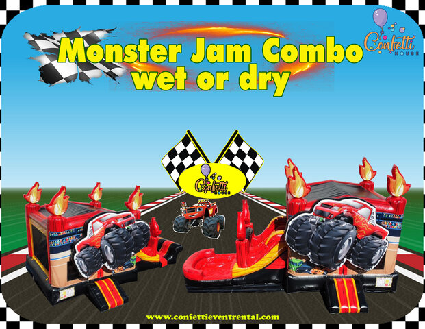 Monster Jam Combo Bouncer Wet/Dry