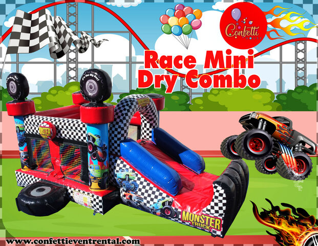 Mini Fun Size Race Combo Bouncer Dry