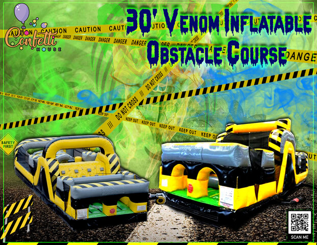 30' Venom Radical Run Inflatable Obstacle Course