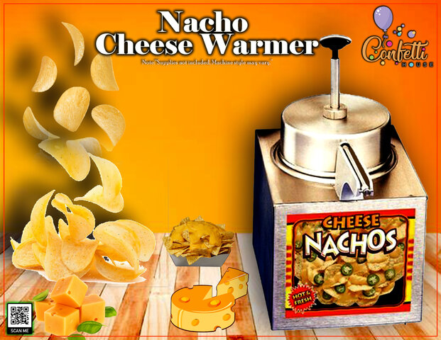 Nacho cheese, chips and trays for 125 servings