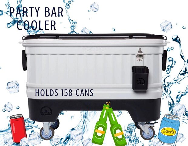 Party Bar Cooler-White