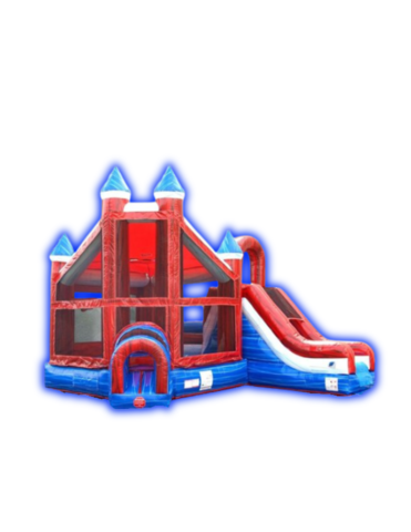 Deluxe American Inflatable Castle Bounce House Slide Combo 