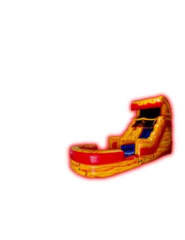 13’ Wet/Dry Yellow Wave Inflatable Slide