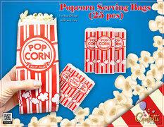 Popcorn serving bags 25 bags
