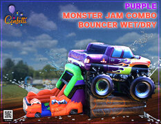 Purple Monster Jam Combo Bouncer Wet/Dry