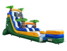 18' Blue Marble Wave Inflatable Water Slide