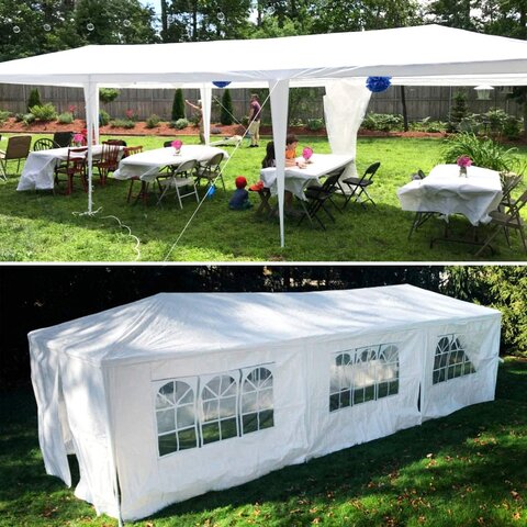 10'X30' Party Gazebo Wedding Tent Storage Shelter Pavilion Cater Waterproof UV-Proof Grill Gazebo for BBQ