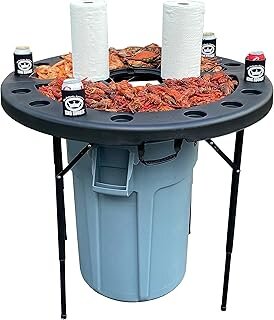 Crawfish Stand with trash can 