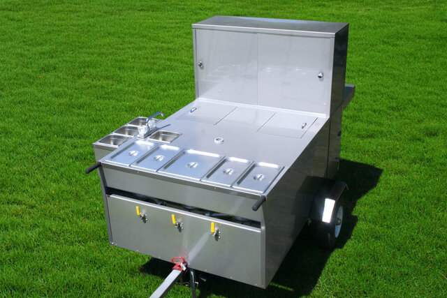 Catered hot dog cart