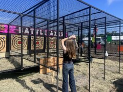 5 lane Axe Throwing Trailer 