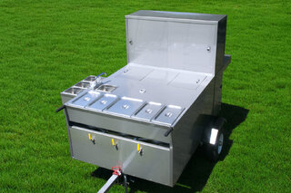 Catered hot dog cart